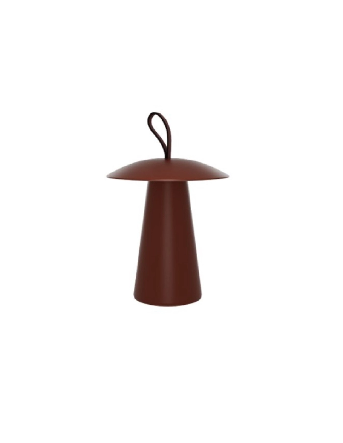 Lampara de mesa LED portátil 2W IP54 IDEA LULA oxido luz cálida